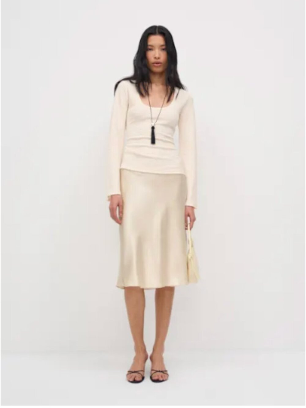 Reformation Ericka Knit Top Ivory - Size S